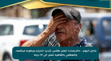 عاجل اليوم.. «الأرصاد» تعلن طقس شديد الحرارة ورطوبة مرتفعة.. والعظمى بالقاهرة تصل إلى 37 درجة